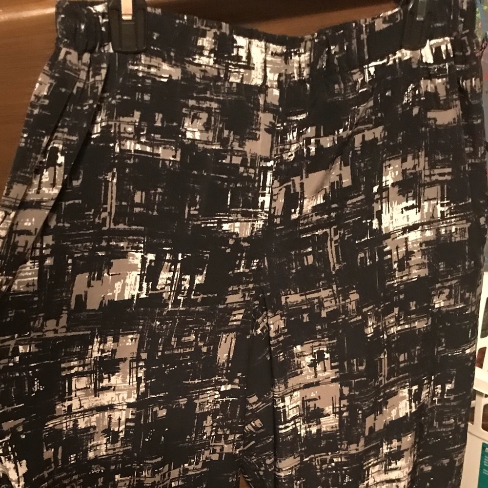 Lane Bryant Black Grey White Palooza Pants
